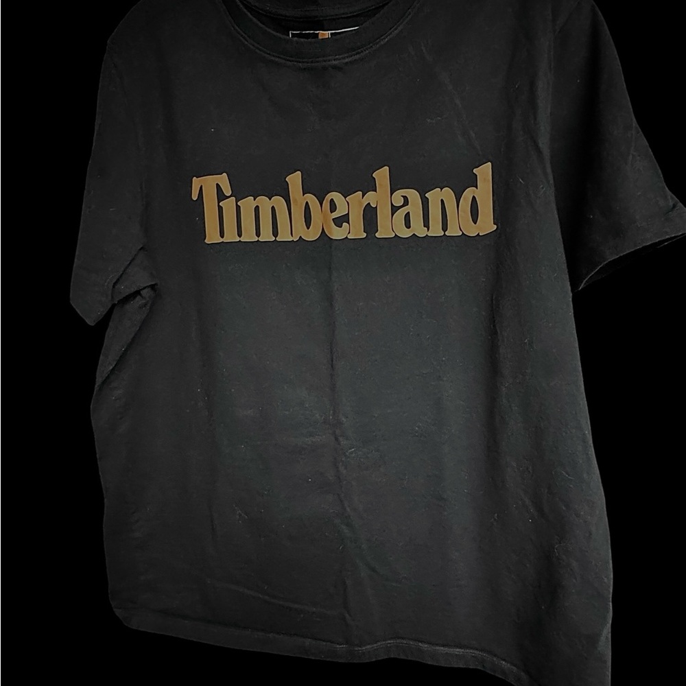 3/$25–Timberland Black and Orange Label Tee